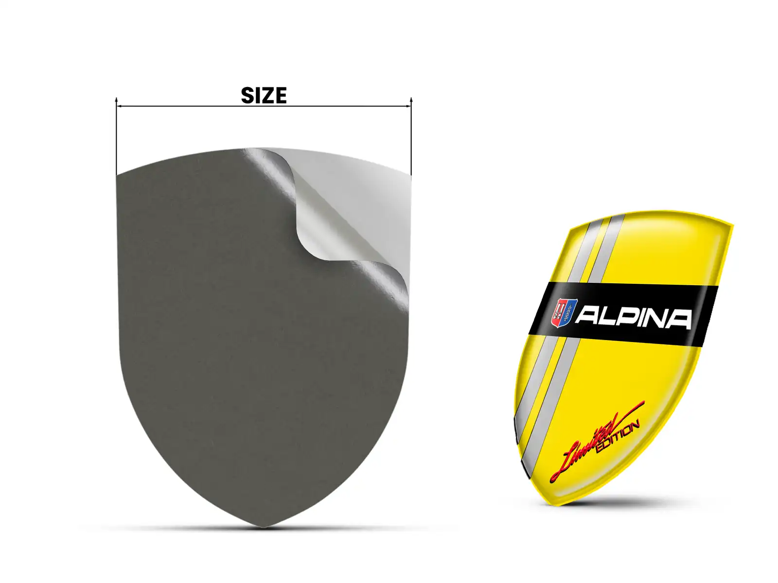 Alpina Silikonembleme Auto Professionell Anpassbar Robust